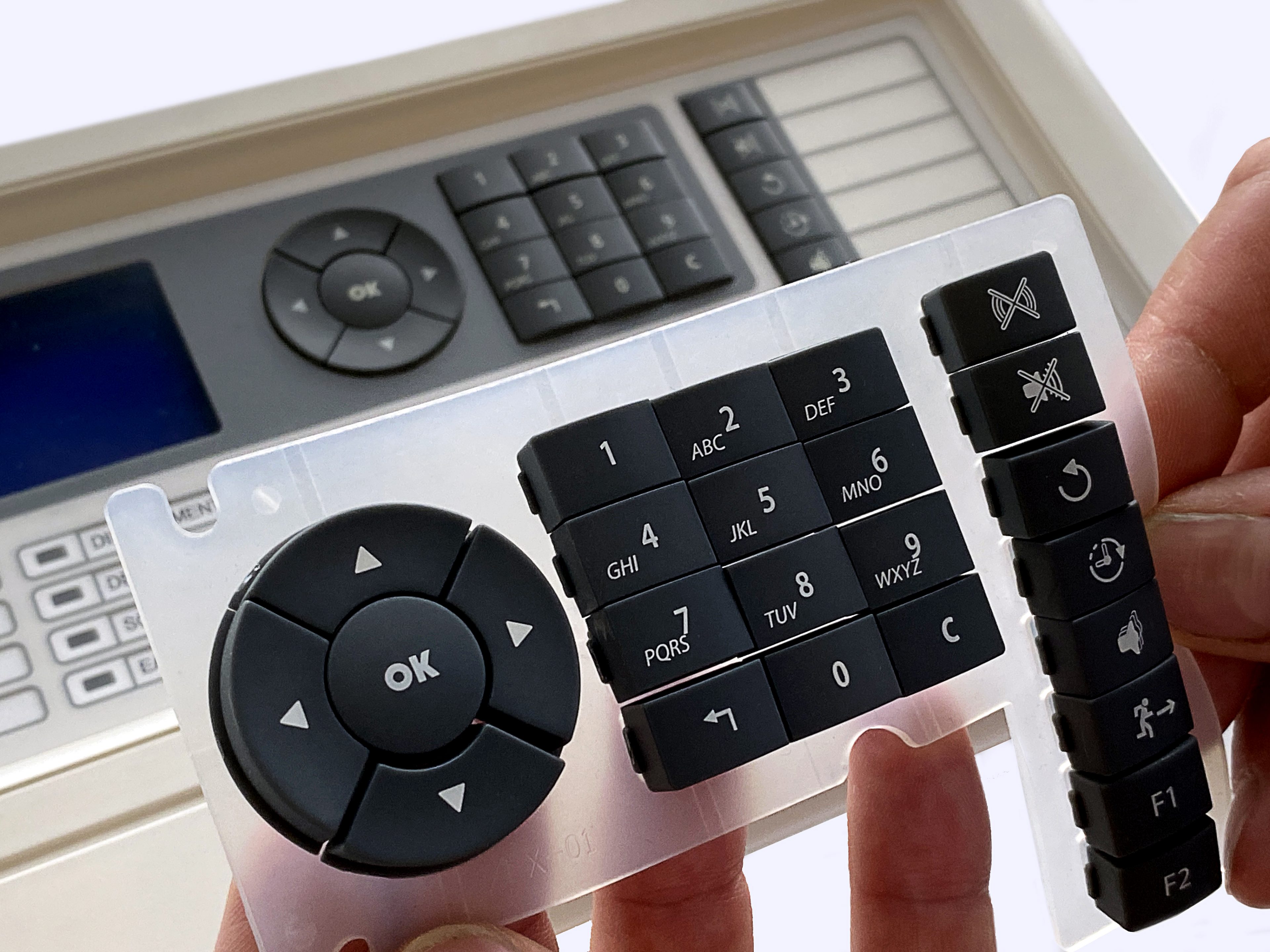 Rubber Keypad - security alarm with housing