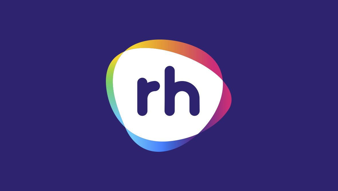 RH Logo on Blue Background
