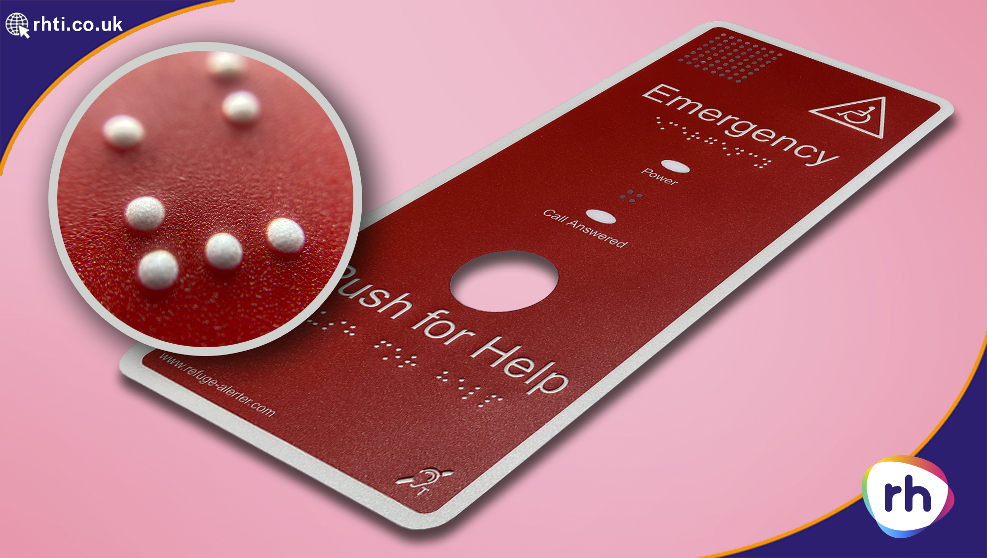 Custom Membrane Keypad Embossing - braille text