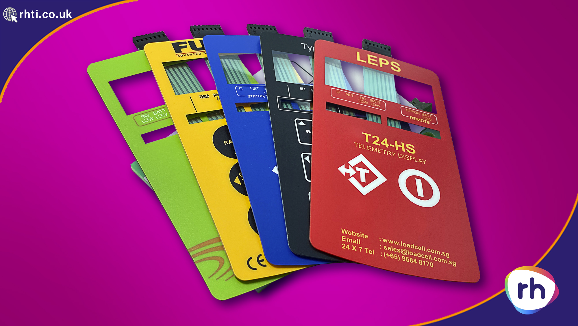 RH Keypads Mantacourt 5 types - bespoke graphic overlays