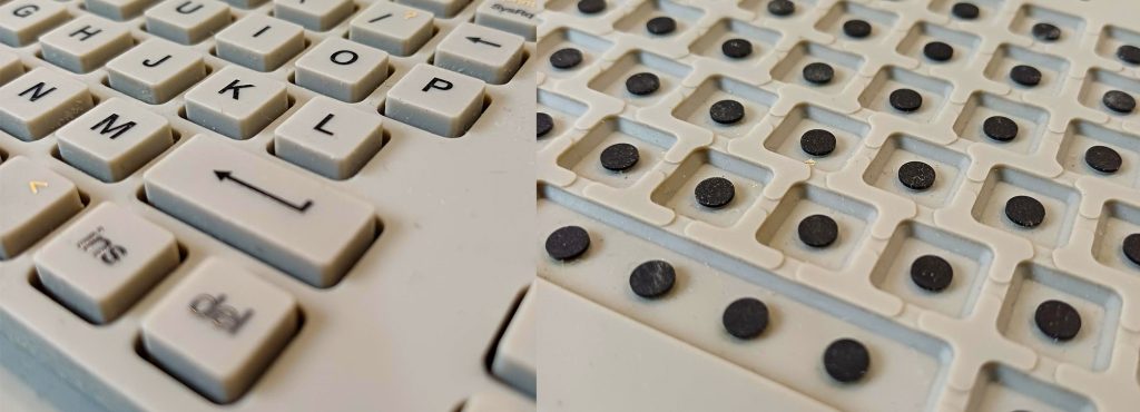 rubber keyboard with carbon pills